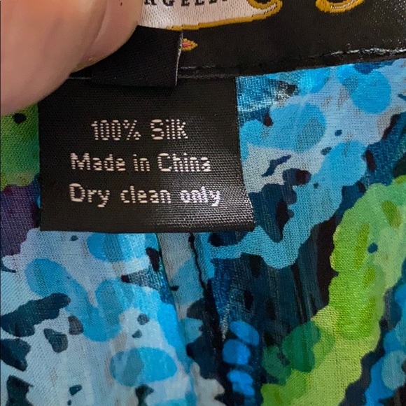 Meghan LA 100% Silk Flowy Tunic Top Rare Size 0 - Picture 5 of 5